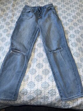 Abound denim Jeans distessed,Button up size 27